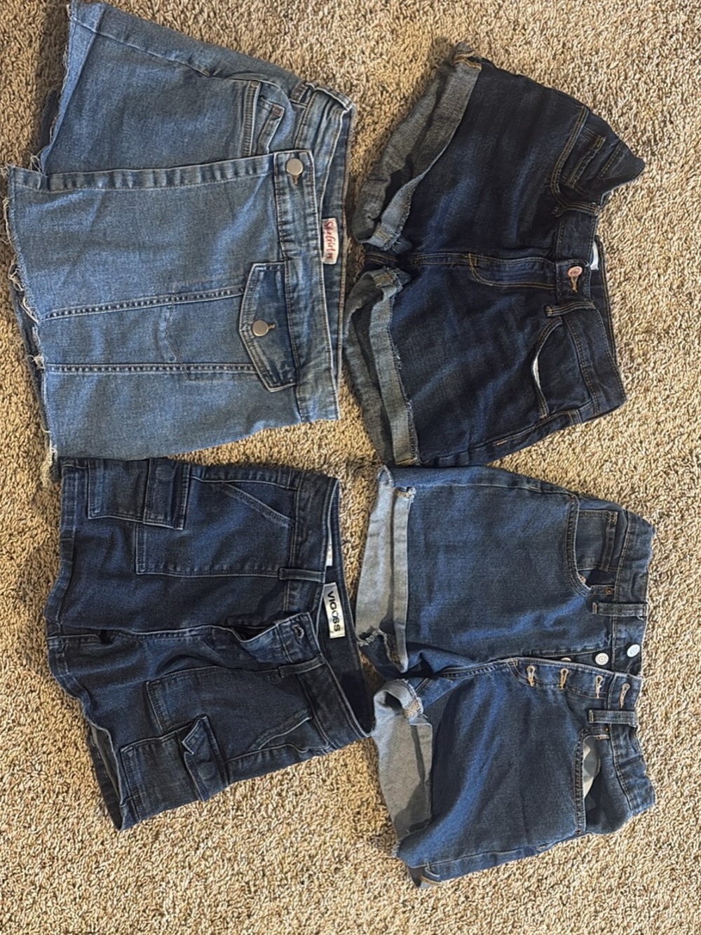 Old Navy Girls Denim Shorts - Mixed Blue Washes
